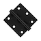 Embassy 3 x 3 Solid Brass Hinge, Flat Black US19 Finish with Flat Tips 3030US19F-1 - alternate 1